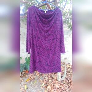 Women's Purple and Black Pattern Tunic Soma brand Size Medium